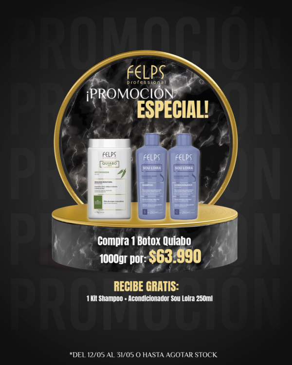 OKRA XBTX Massa 1KG - GRATIS 1 Kit Shampoo + Acondicionador Sou Loira 250ml