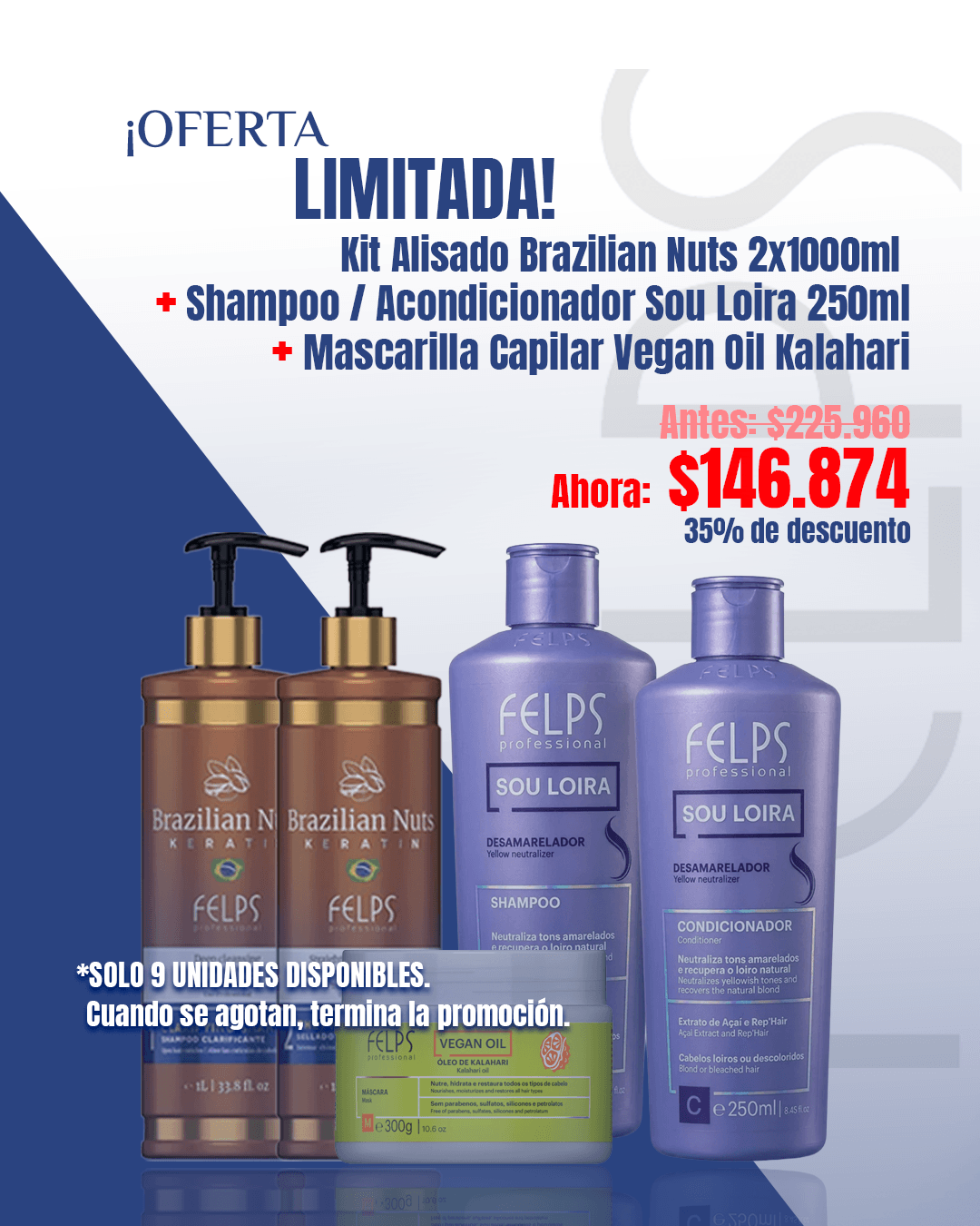 Combo Brazilian Nuts + Sou Loira + Vegan Oil Kalahari