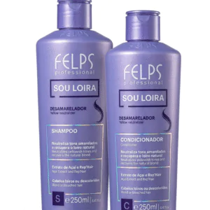Kit Felps Shampoo / Acondicionador Matizador Sou Loira 250ml