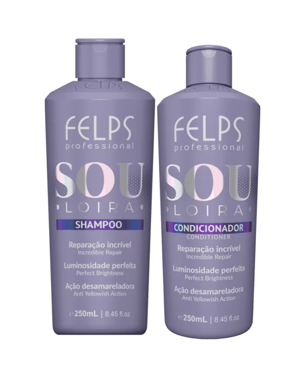 Kit Felps Shampoo / Acondicionador Matizador Sou Loira 250ml