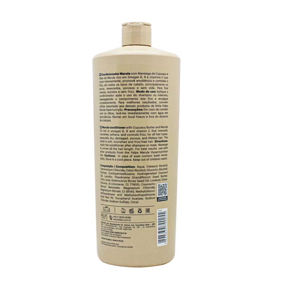 Felps Kit Shampoo y Acondicionador Hipernutricción Marula 1000ml - Imagen 3