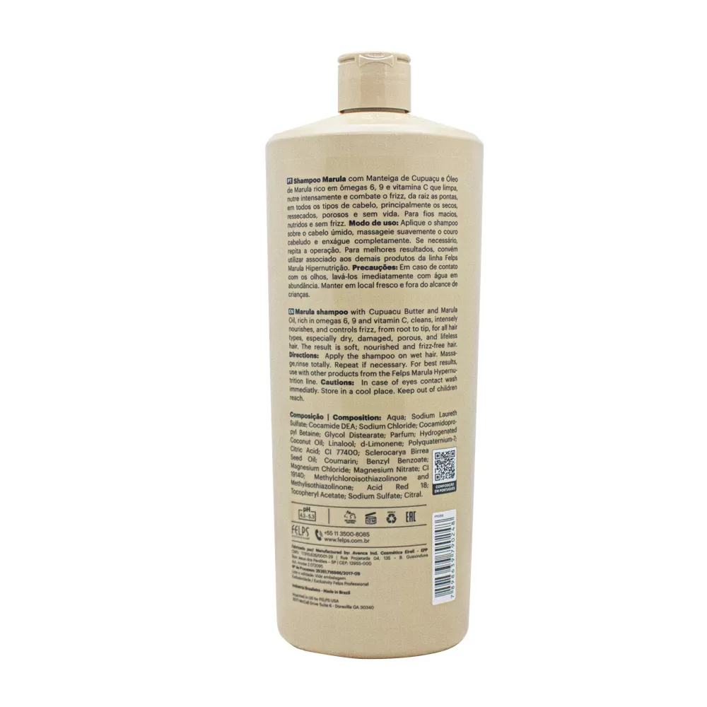 Felps Kit Shampoo y Acondicionador Hipernutricción Marula 1000ml - Imagen 5